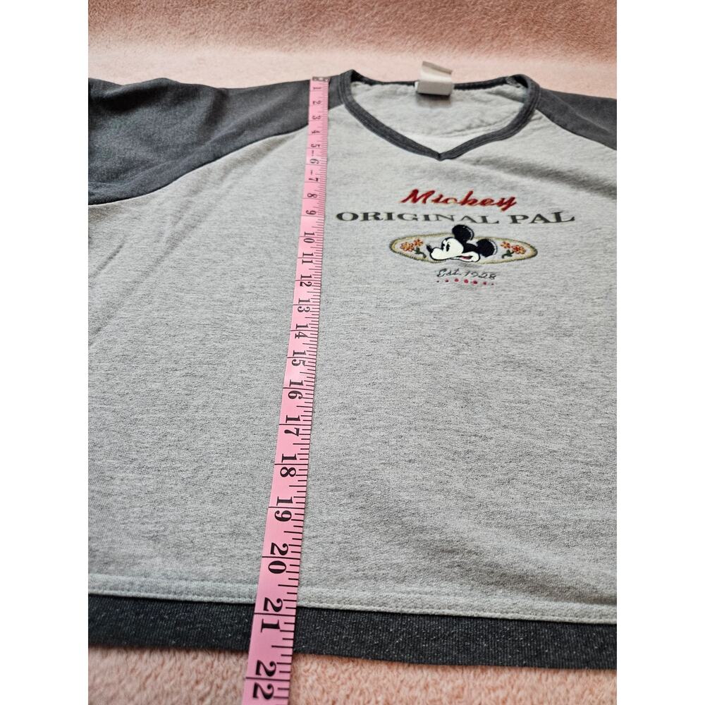 Vintage The Disney Store Mickey Mouse Original Pal Raglan Sweatshirt Made In Usa View 6